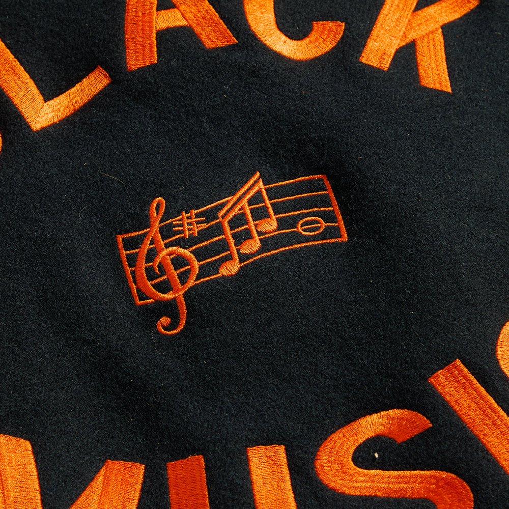 Black Music Letterman Jacket (XX-Large)