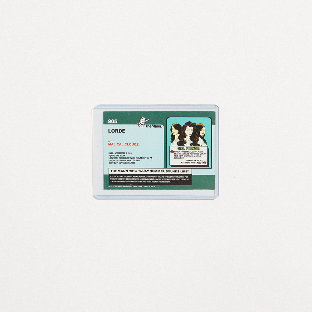 Lorde - 2014 Tour Mann Center Philadelphia Baseball Card