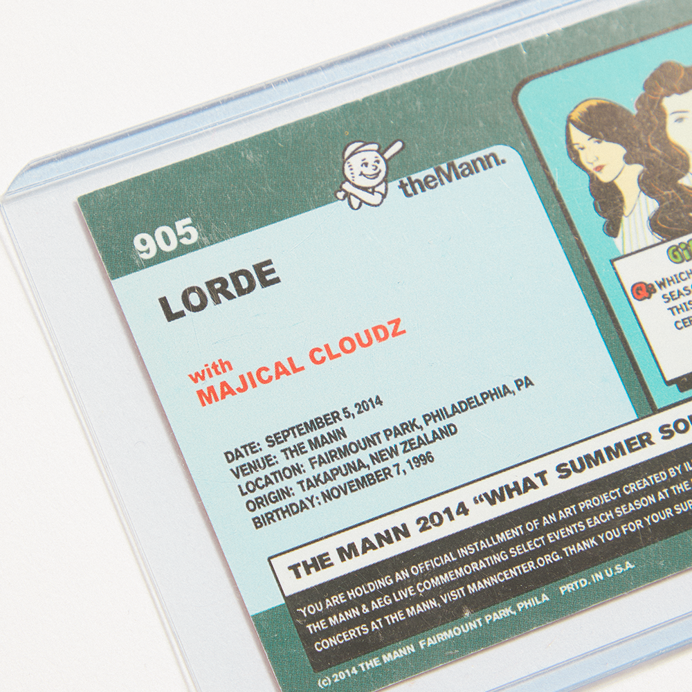 Lorde - 2014 Tour Mann Center Philadelphia Baseball Card