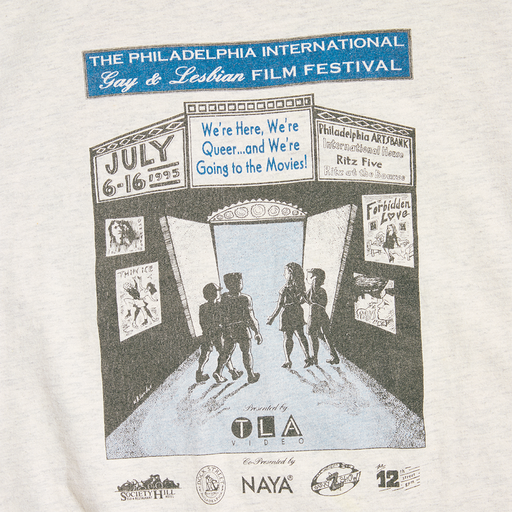 1990 Philadelphia Gay & Lesbian Film Festival T-Shirt (X-Large)